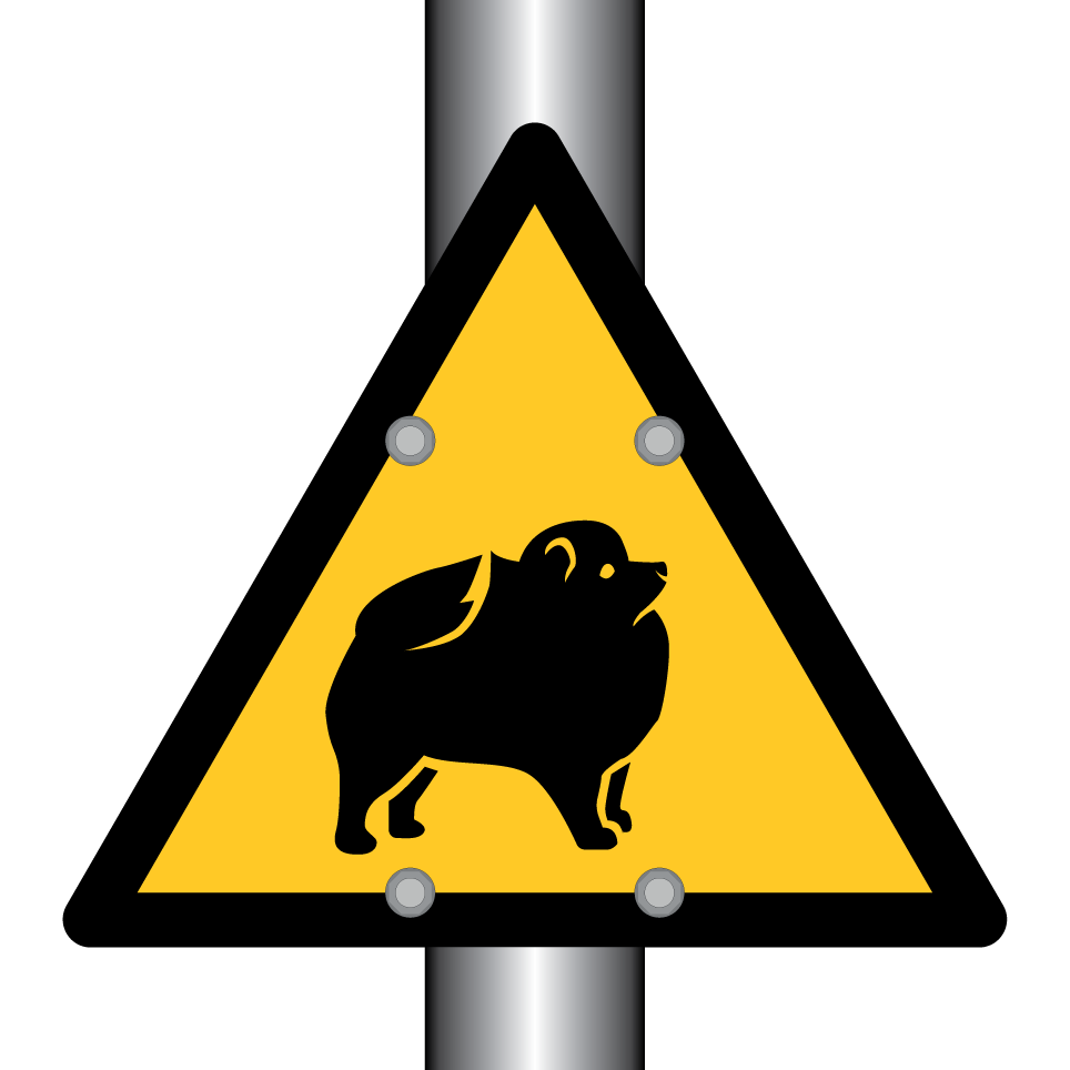 Warning dog - Pomeranian