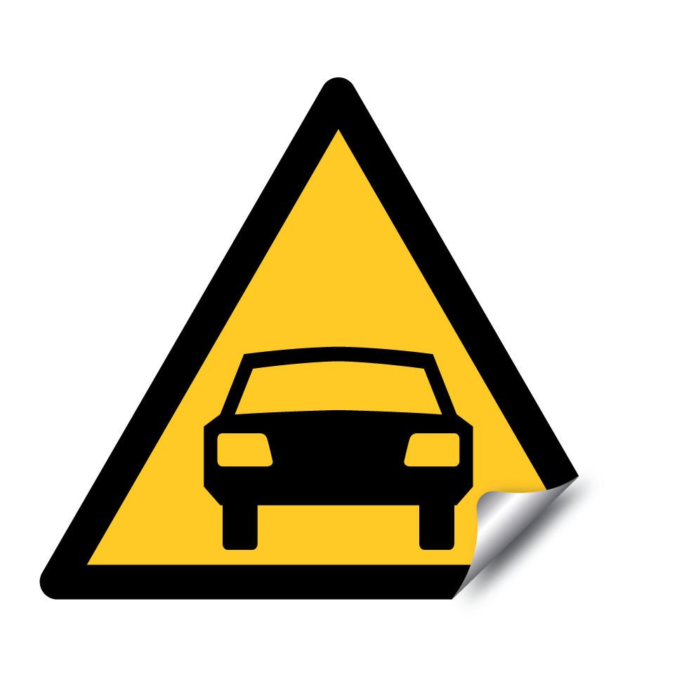 Warning motor vehicle