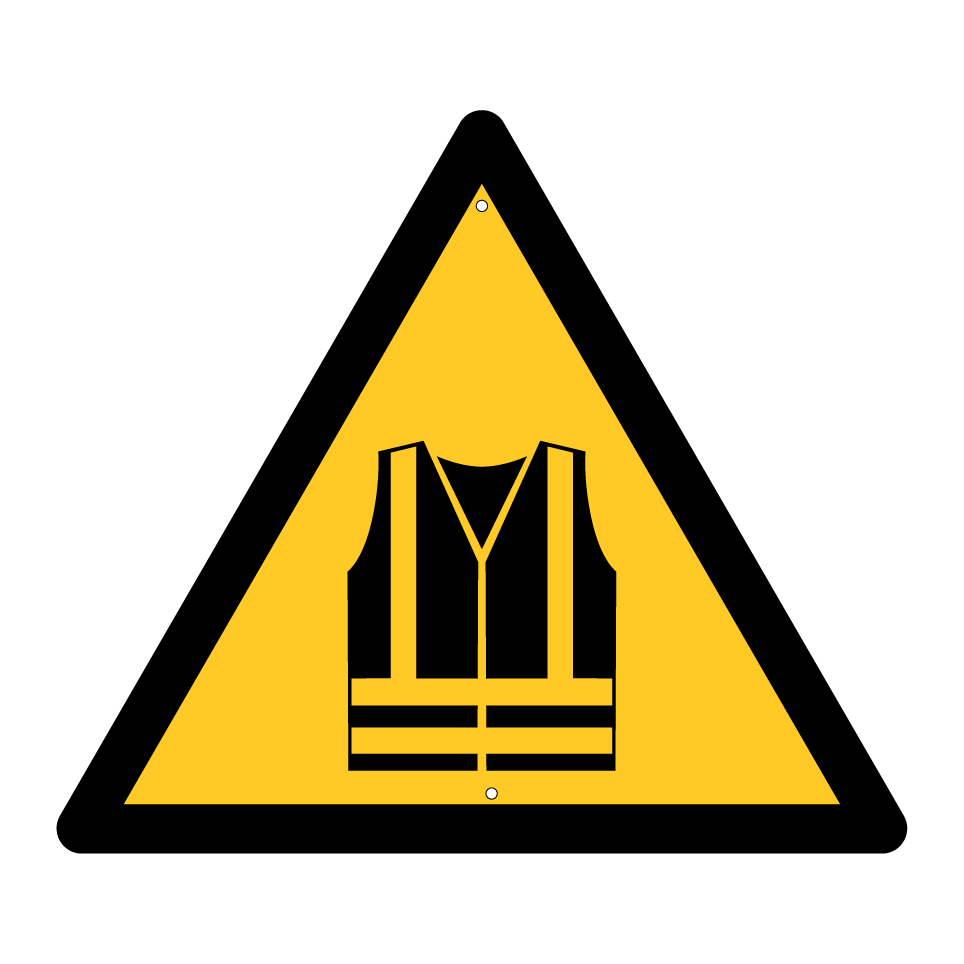 Warning high-visibility vest required
