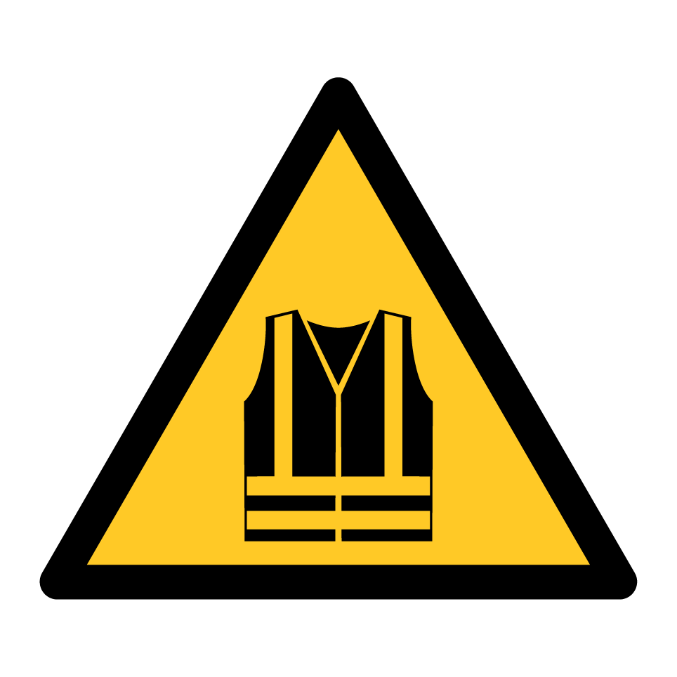 Warning high-visibility vest required