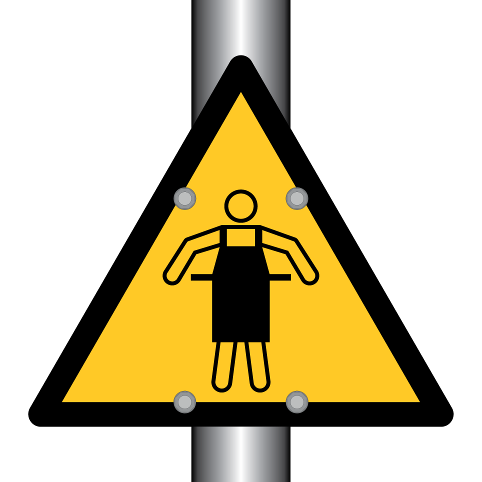 Warning protective apron required