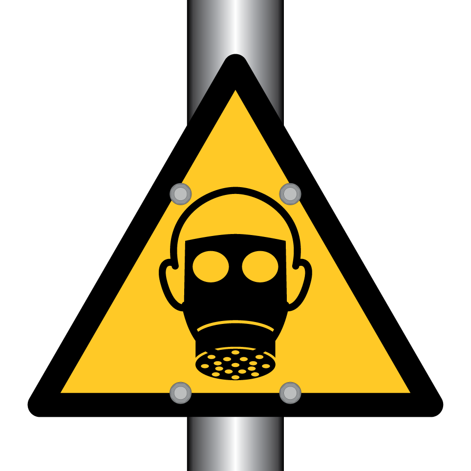 Warning respirator required