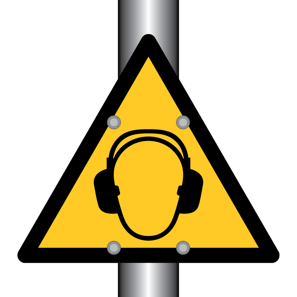 Warning hearing protection required