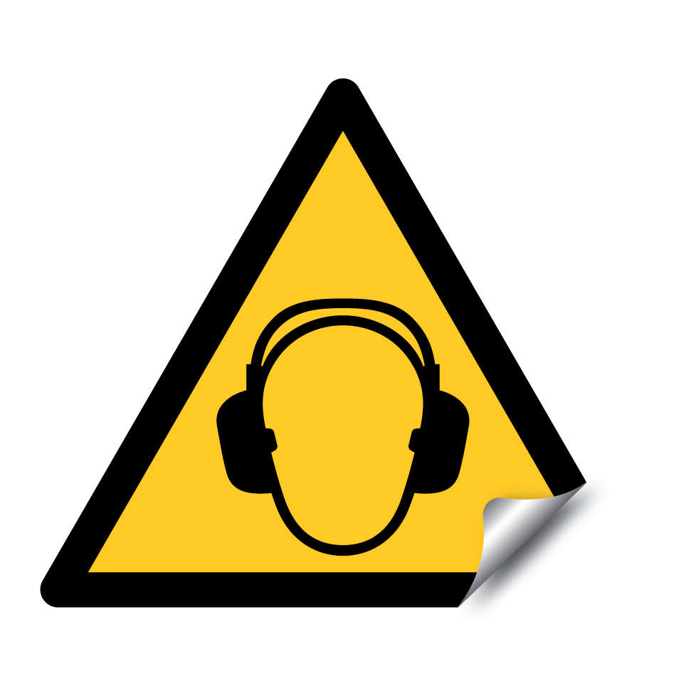 Warning hearing protection required