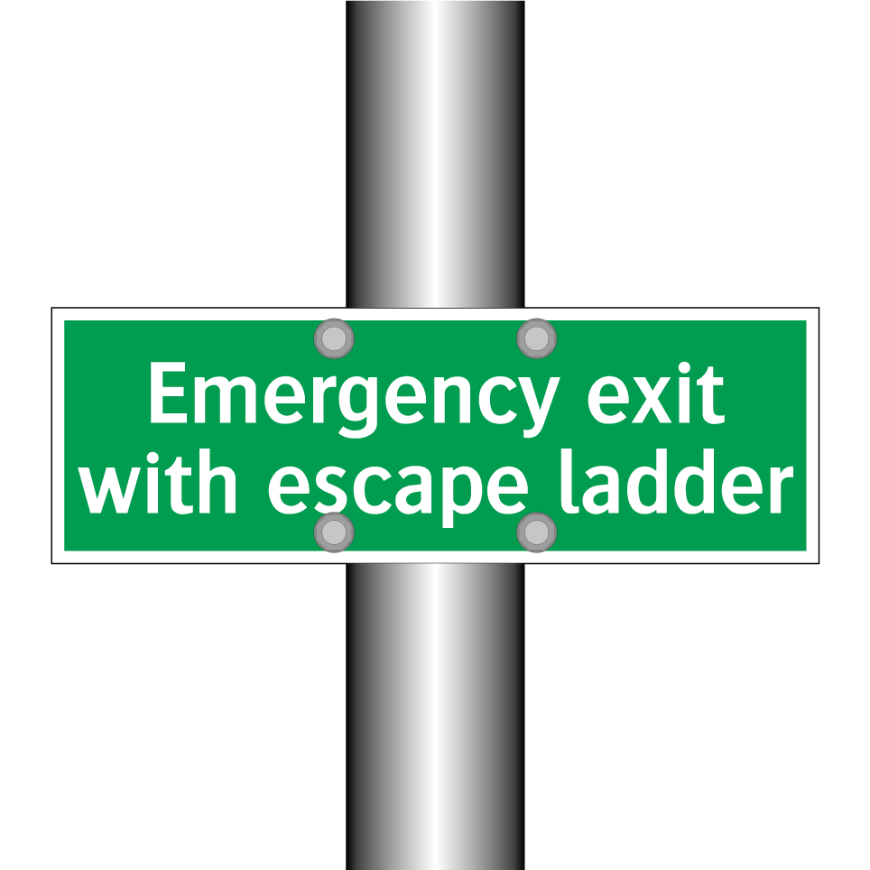 Emergency exit with escape ladder