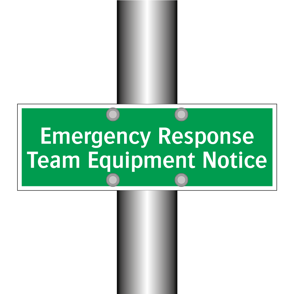 Emergency Response Team Equipment Notice