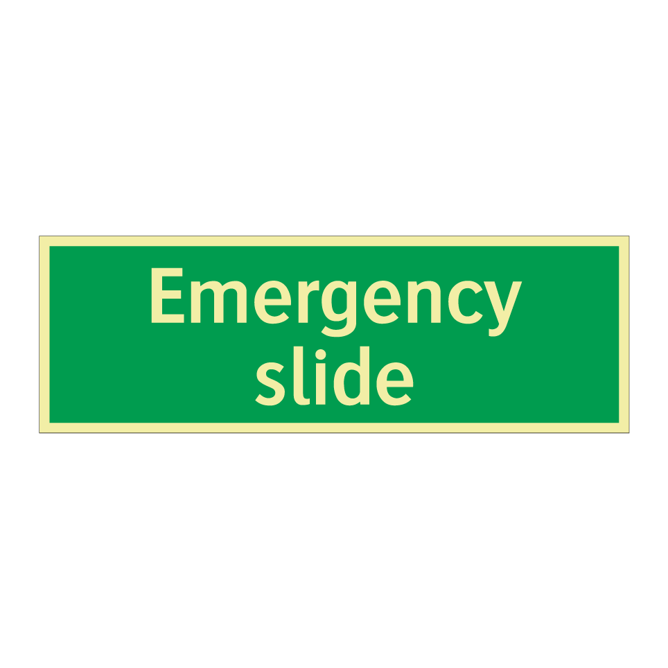 Emergency slide