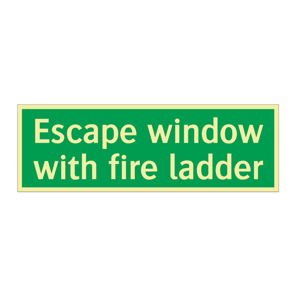 Escape window with fire ladder