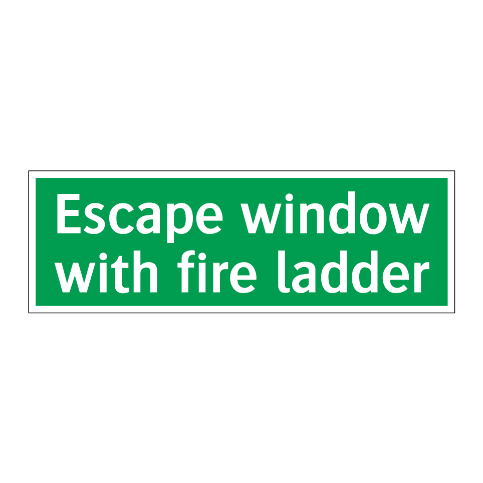 Escape window with fire ladder