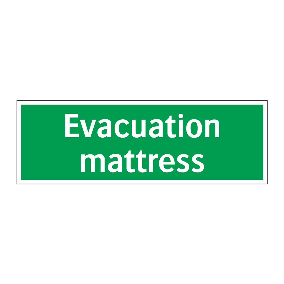 Evacuation mattress