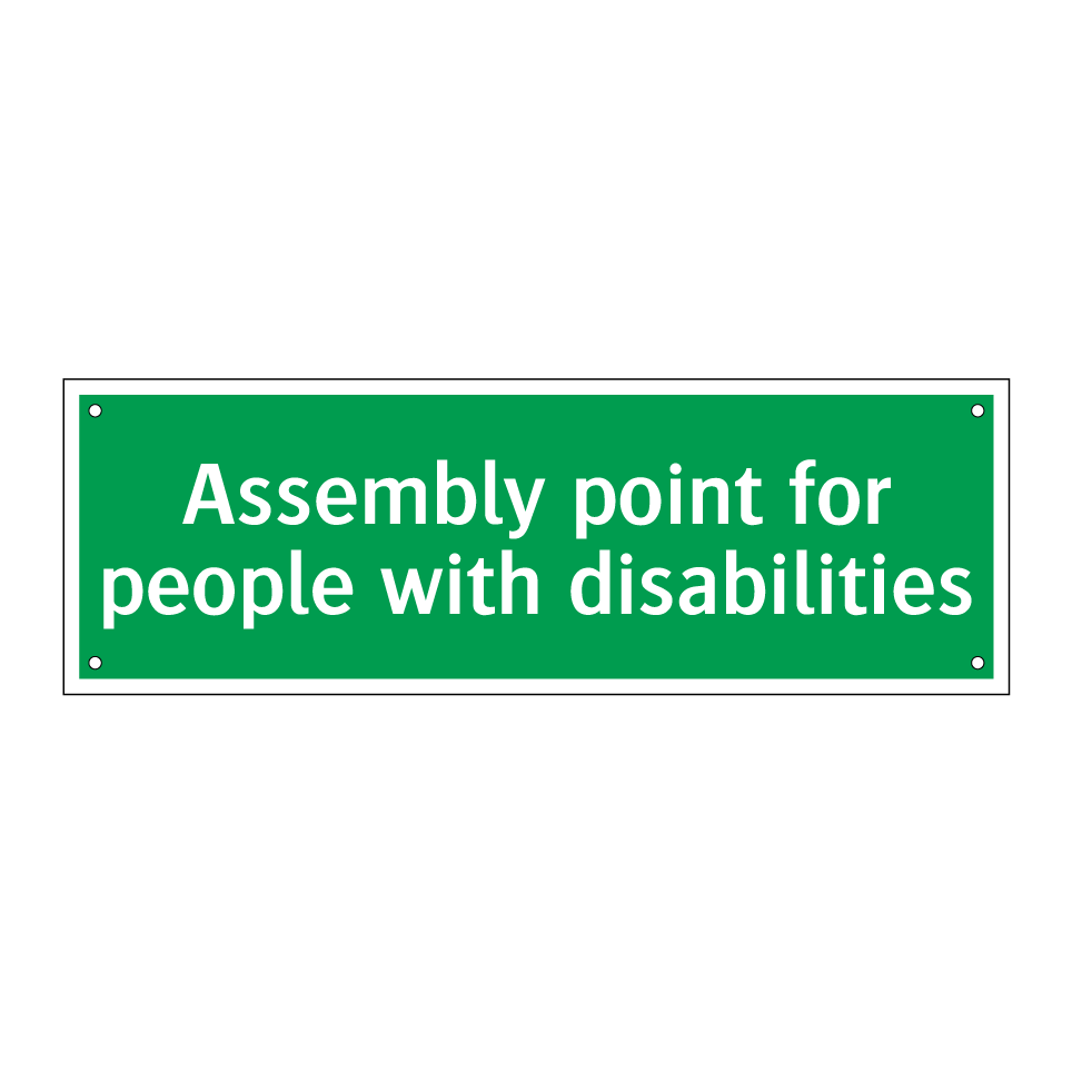 Assembly point for people with disabilities