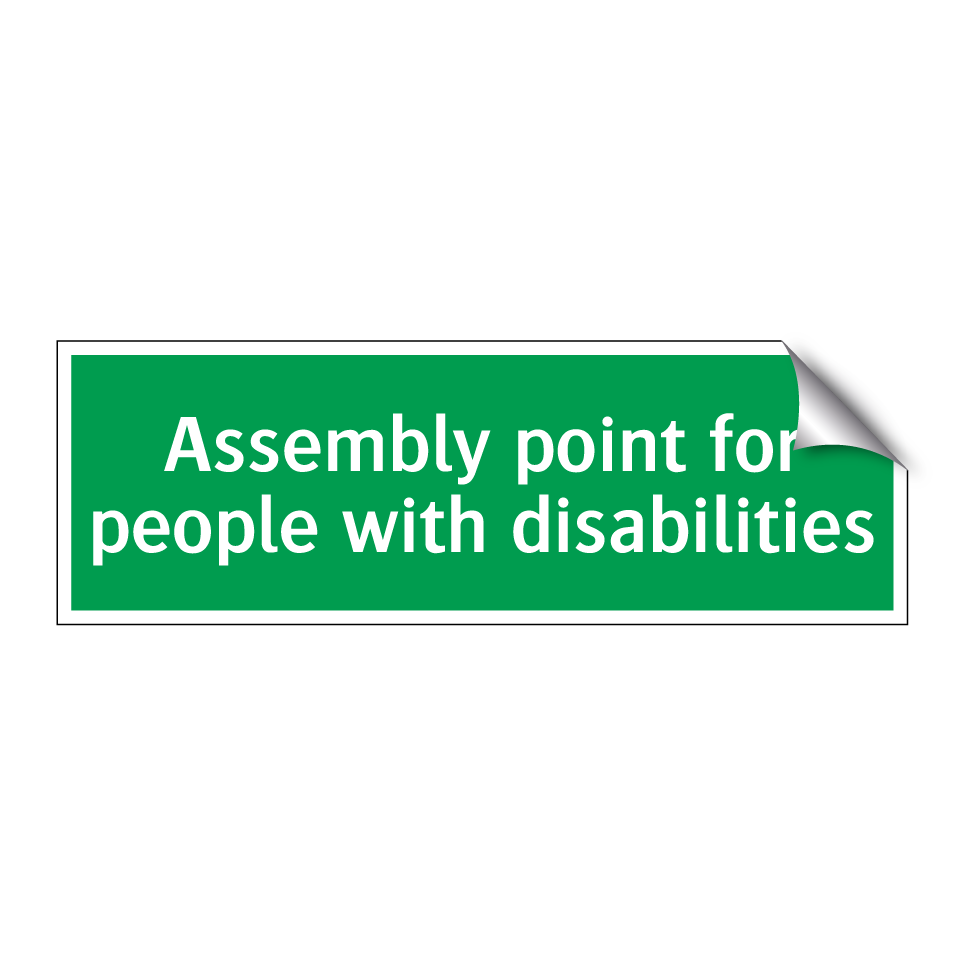 Assembly point for people with disabilities