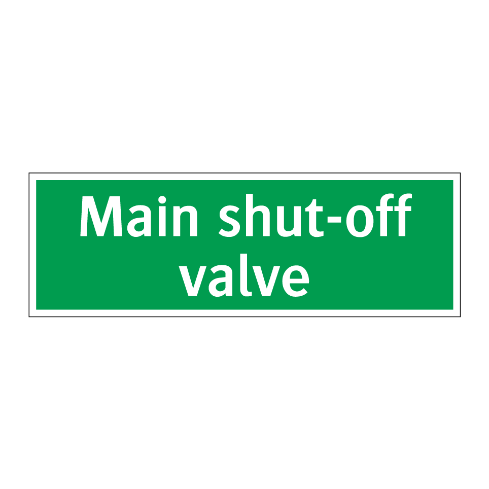 Main shut-off valve