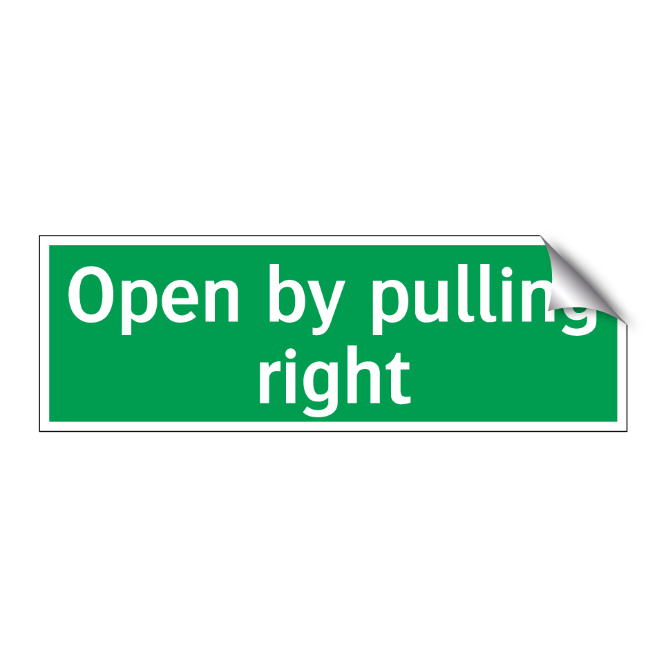 Open by pulling right