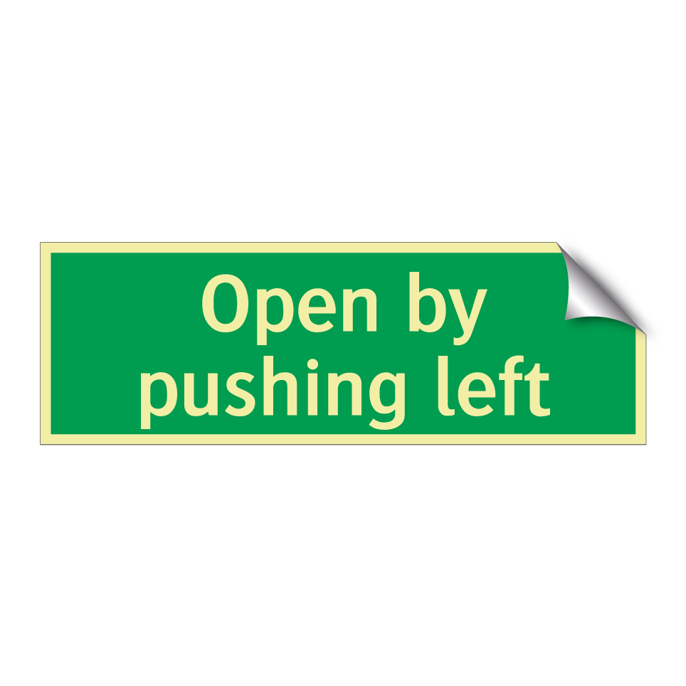 Open by pushing left