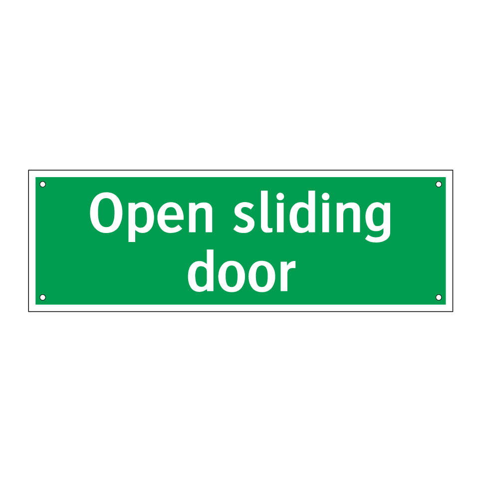 Open sliding door