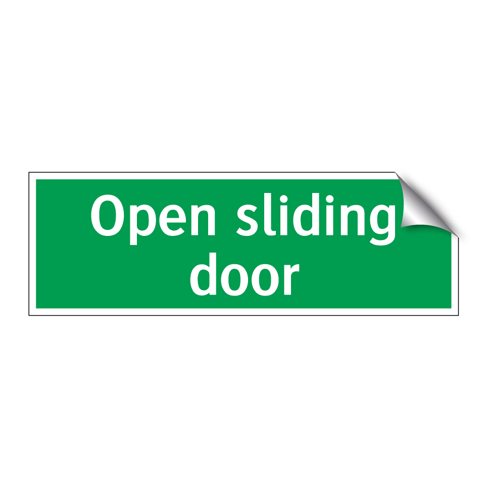 Open sliding door