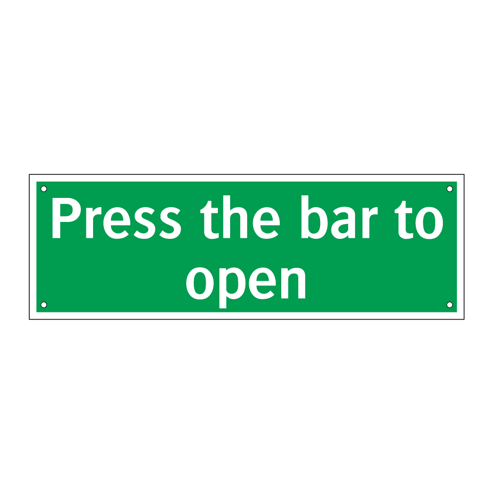 Press the bar to open