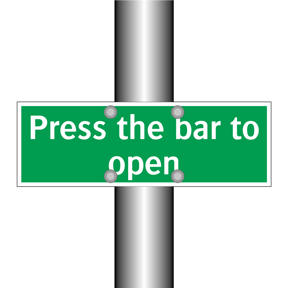 Press the bar to open