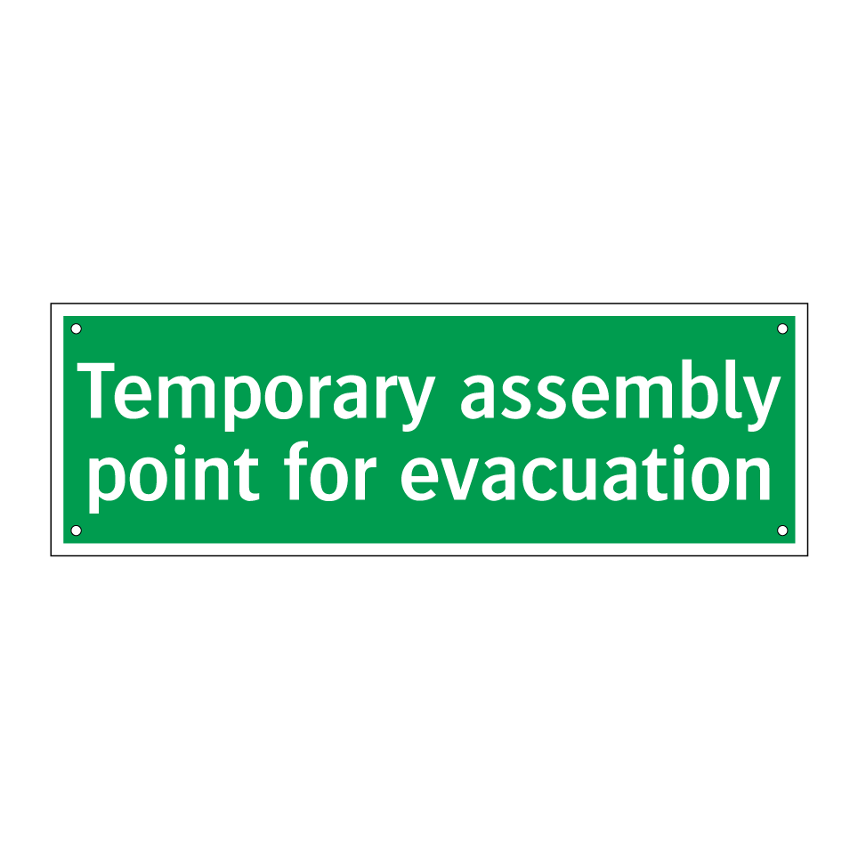 Temporary assembly point for evacuation