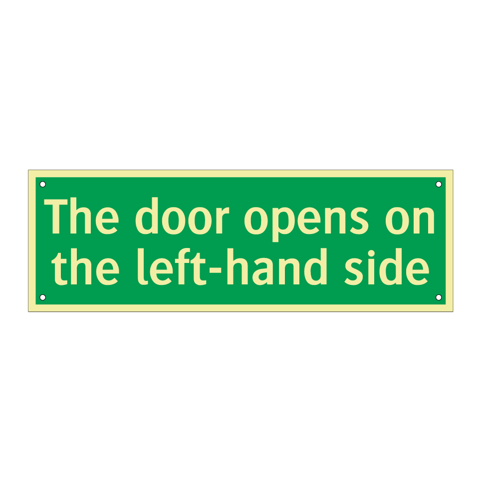 The door opens on the left-hand side