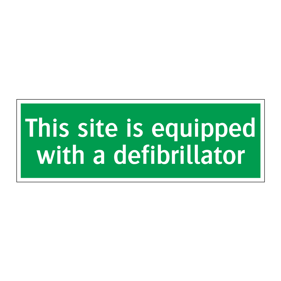 This site is equipped with a defibrillator