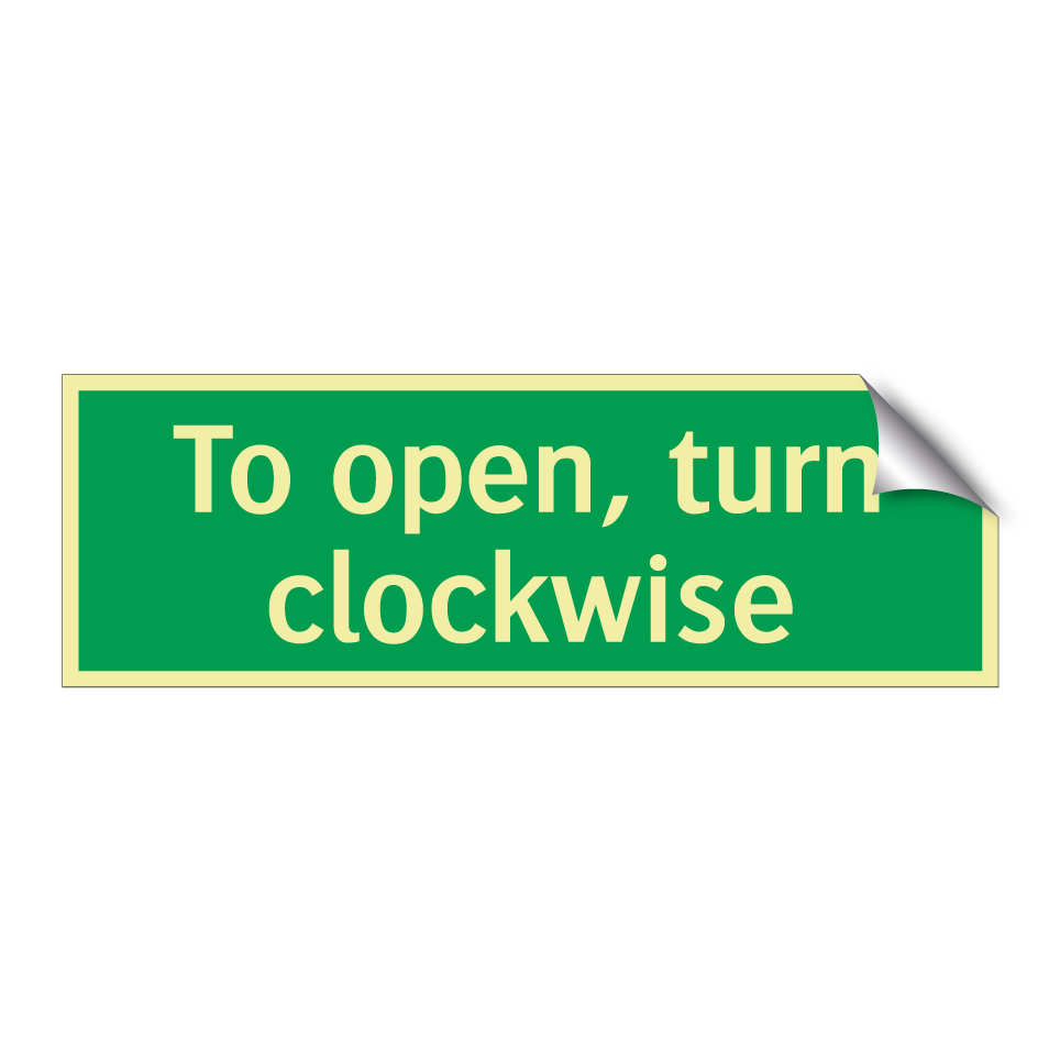 To open, turn clockwise