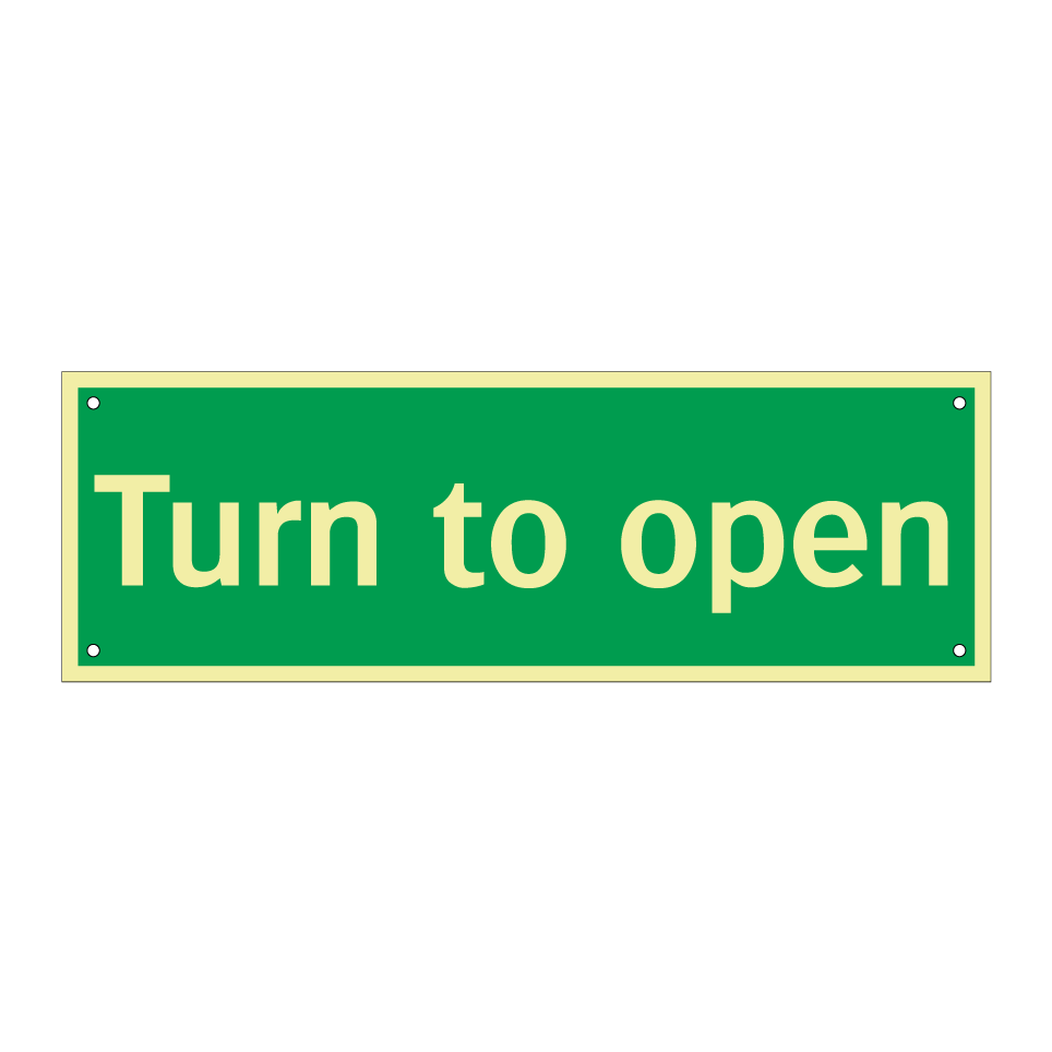 Turn to open