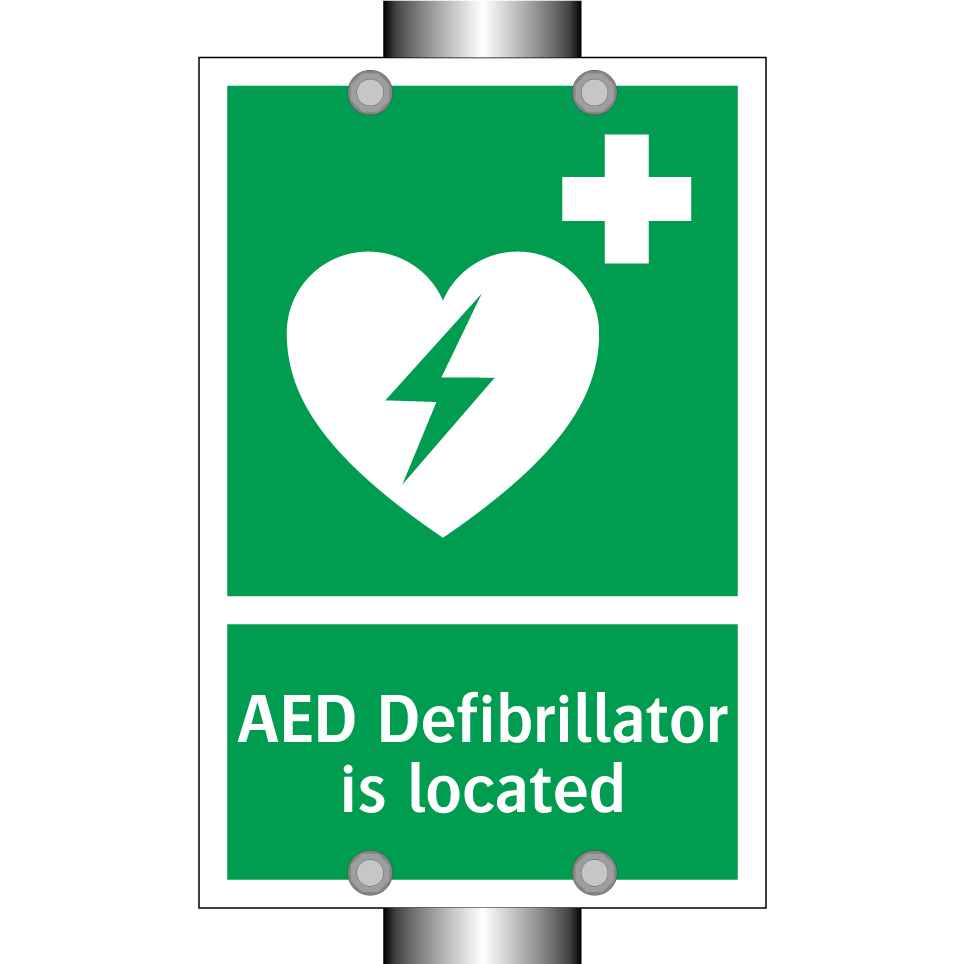 AED Defibrillator is located