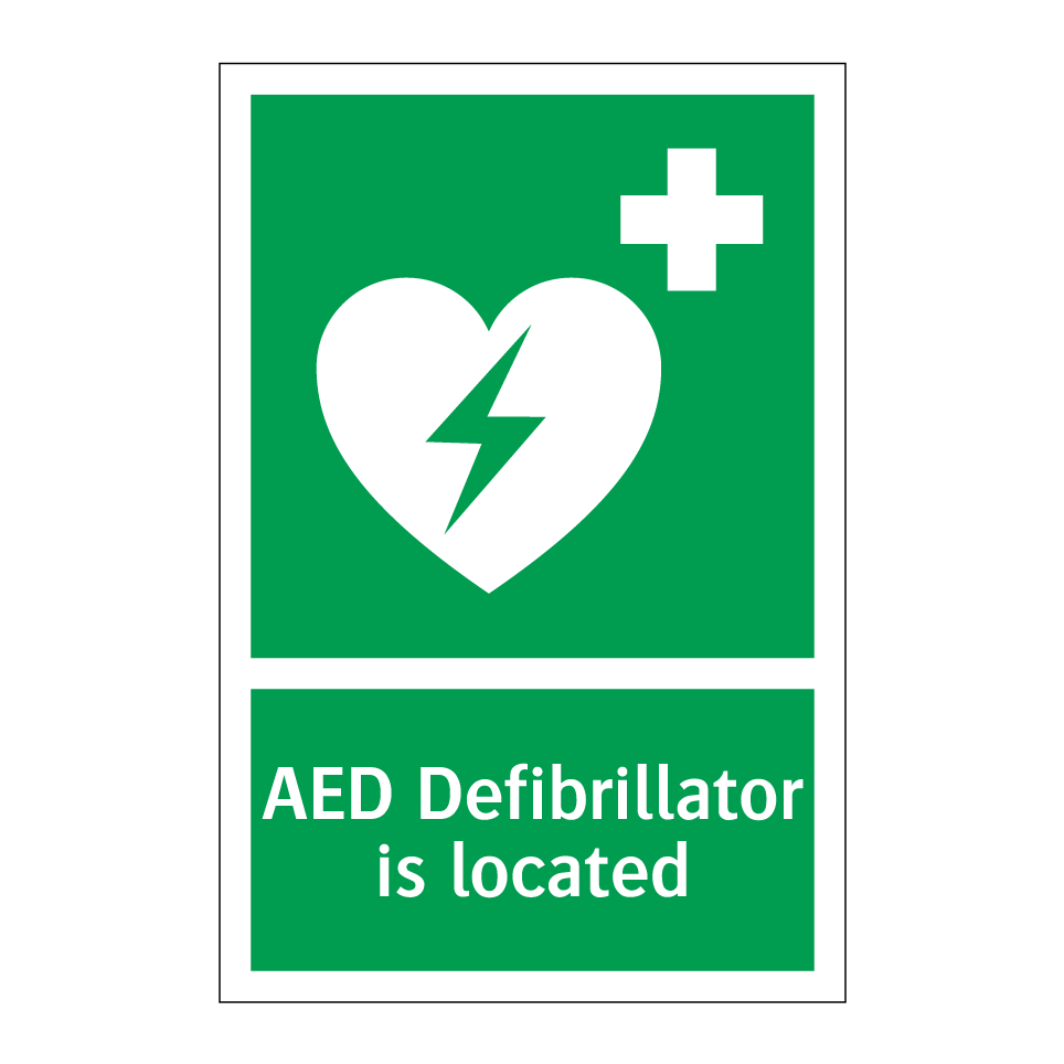 AED Defibrillator is located