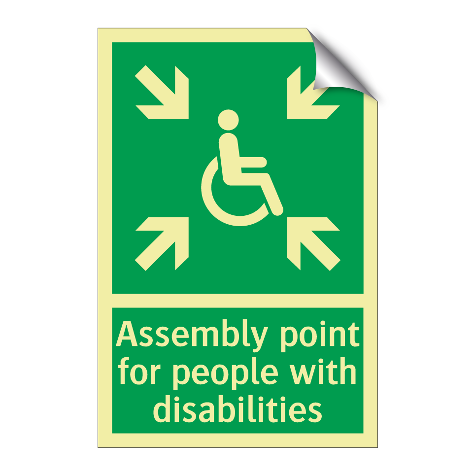 Assembly point for people with disabilities
