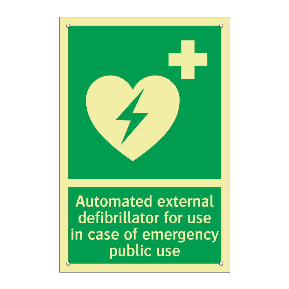 Automated external defibrillator for use in case of emergency public use
