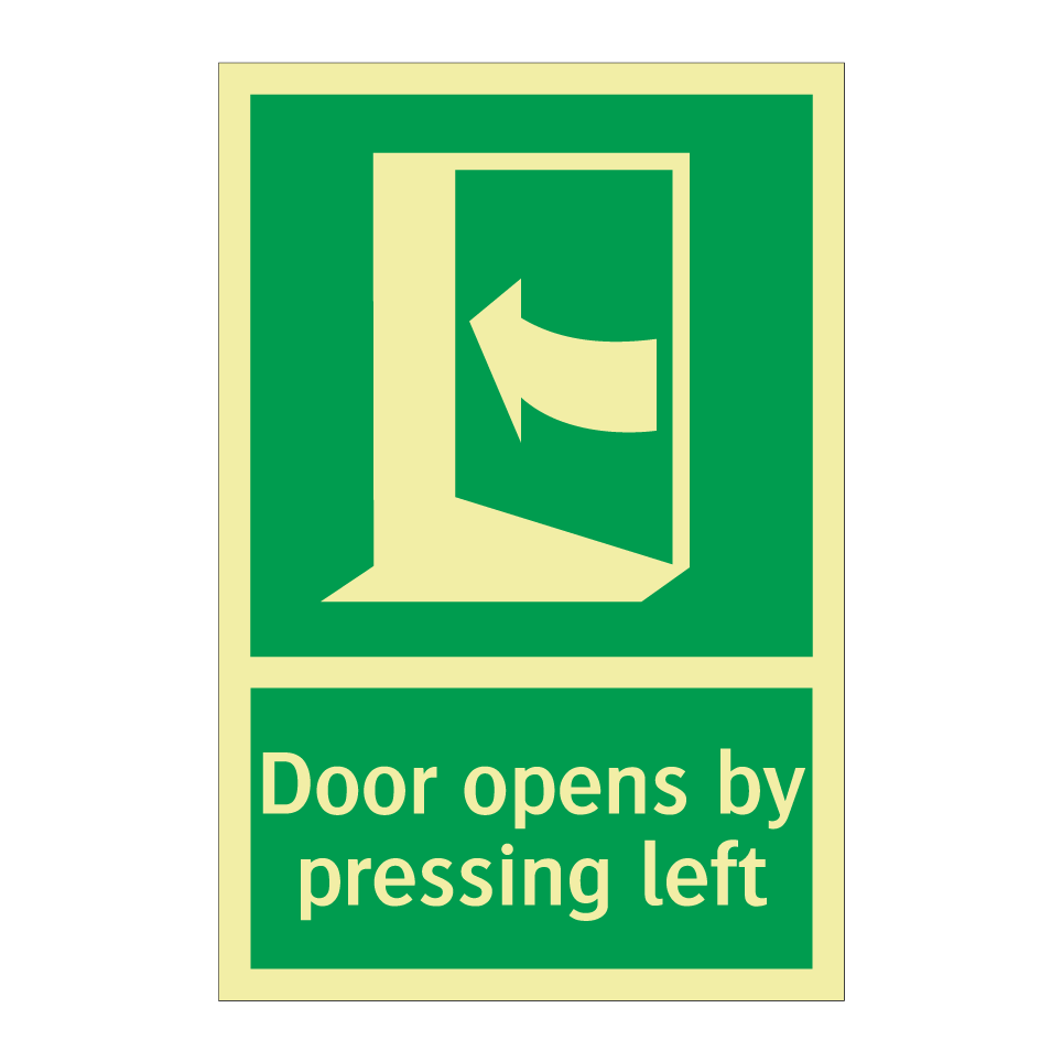 Door opens by pressing left
