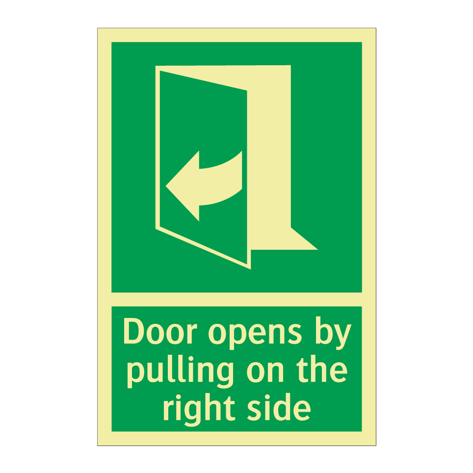 Door opens by pulling on the right side