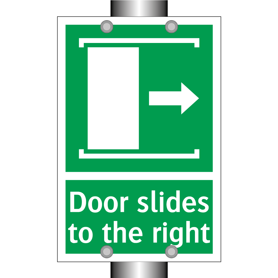 Door slides to the right