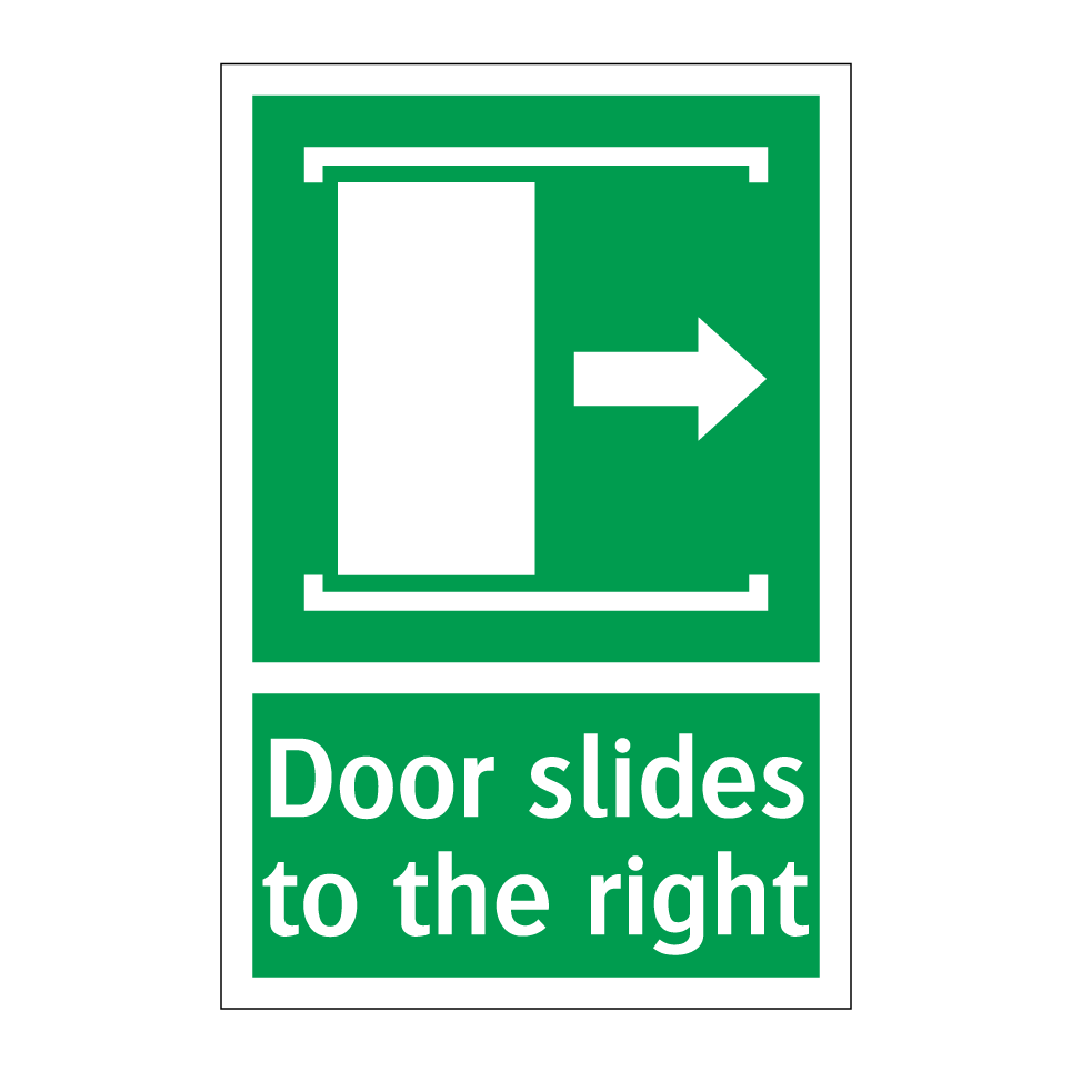 Door slides to the right