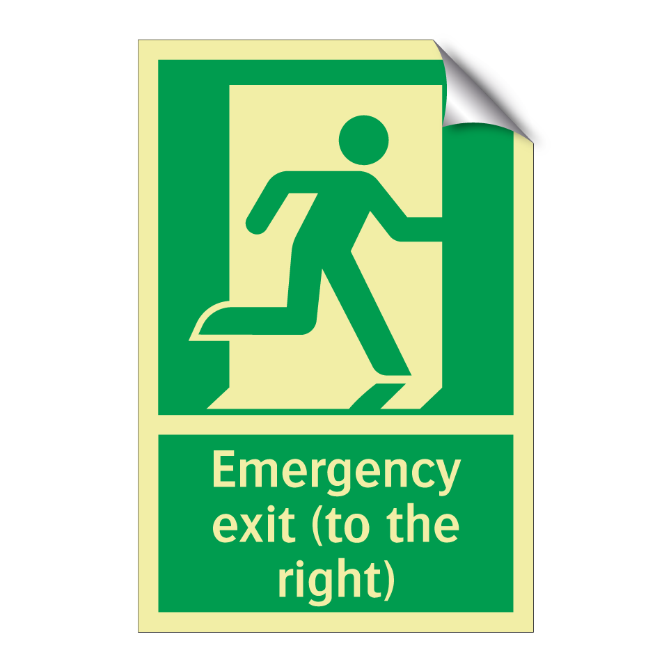 Emergency exit (to the right)