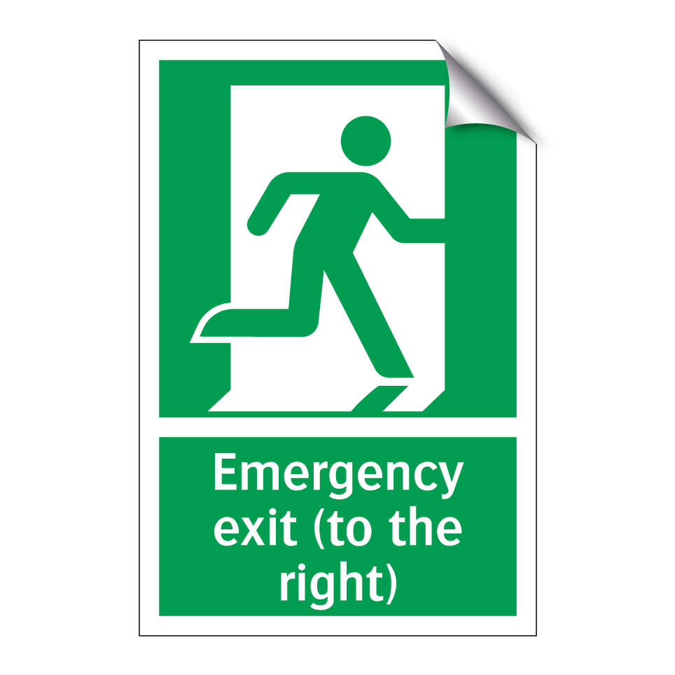 Emergency exit (to the right)