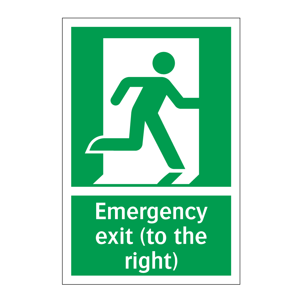 Emergency exit (to the right)