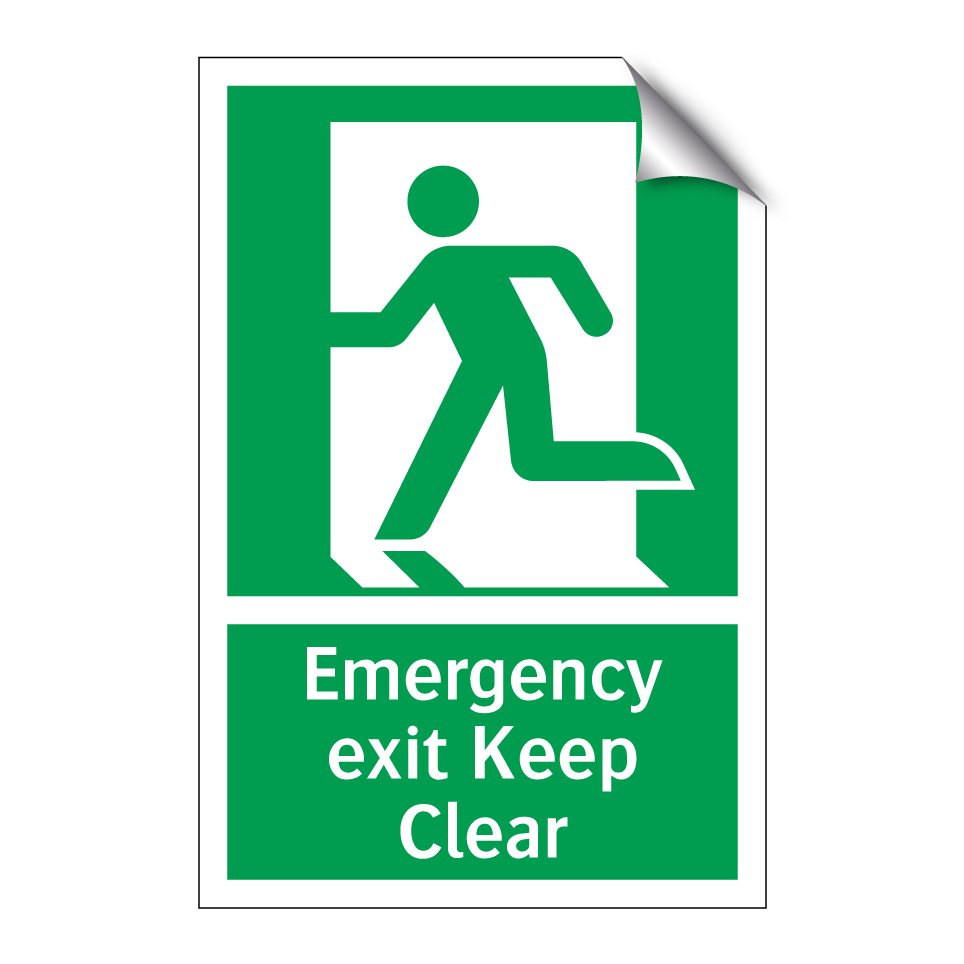 Emergency exit Keep Clear