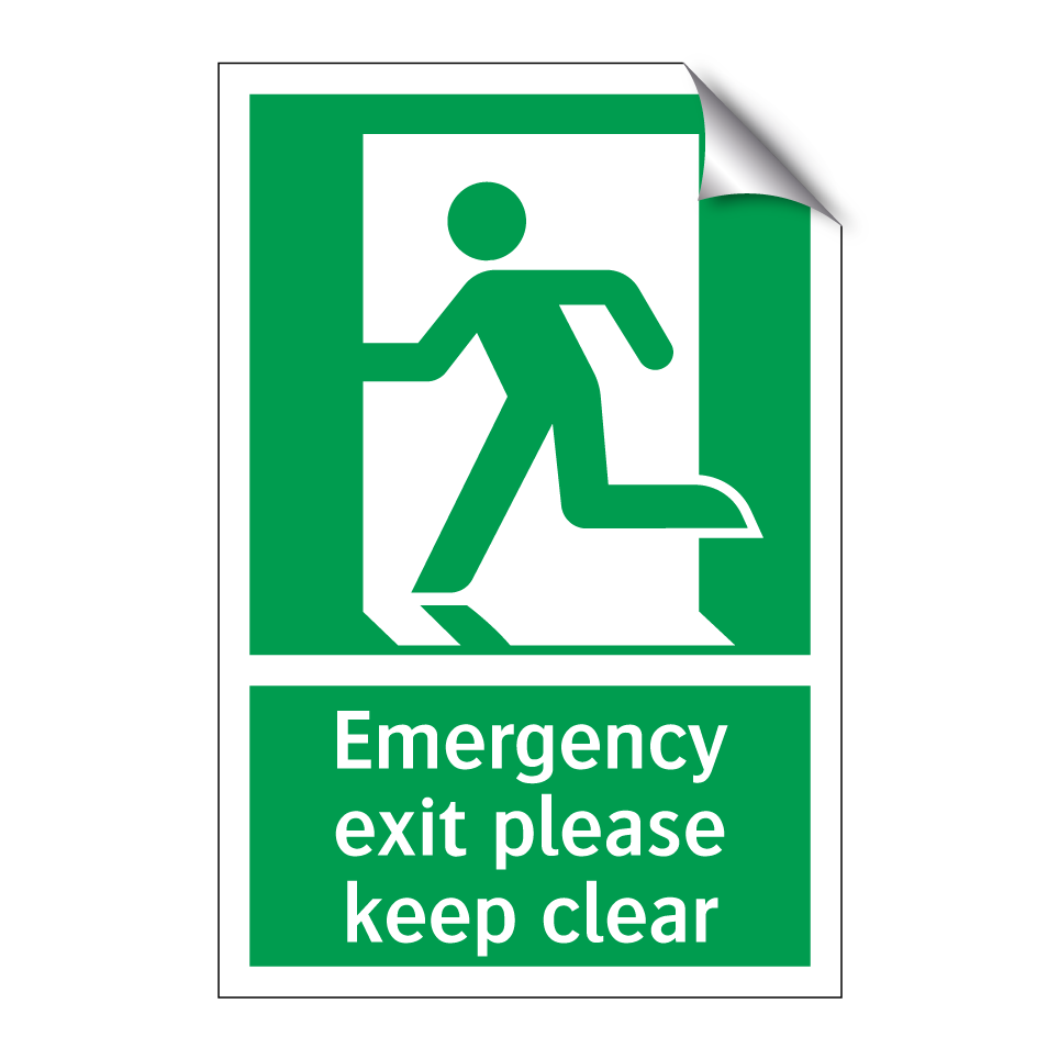 Emergency exit please keep clear