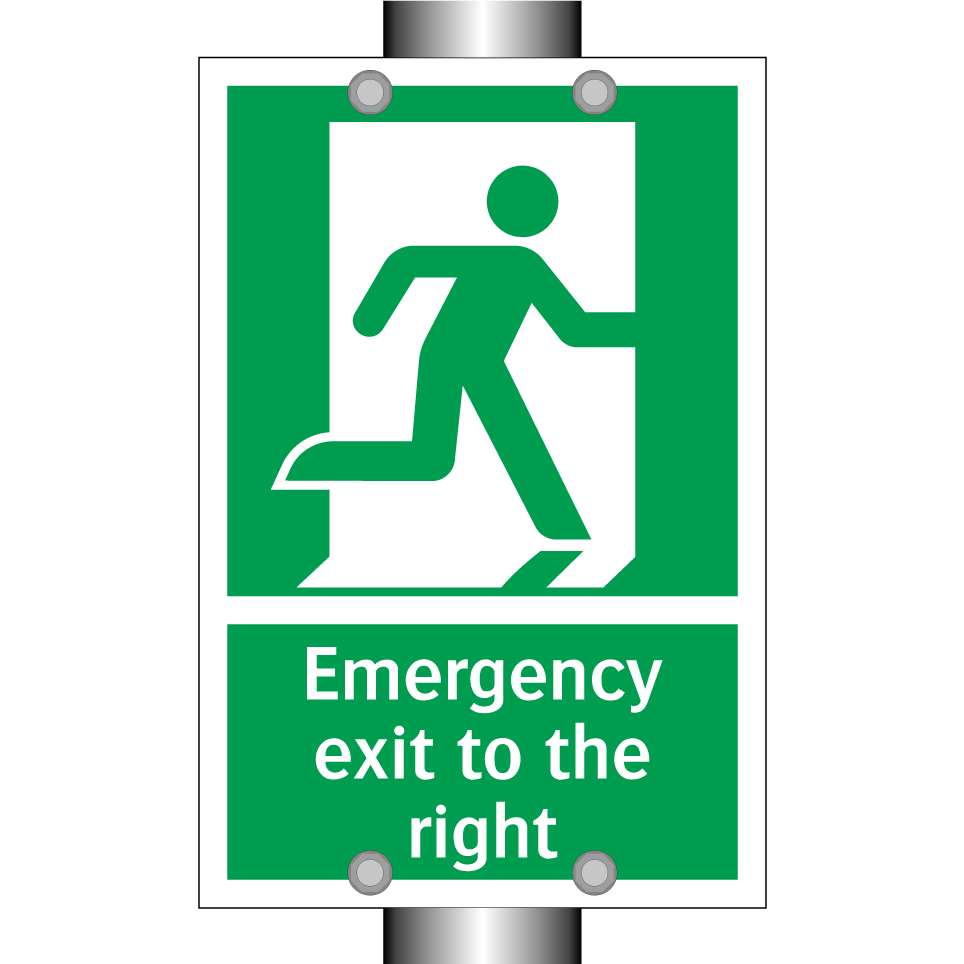 Emergency exit to the right