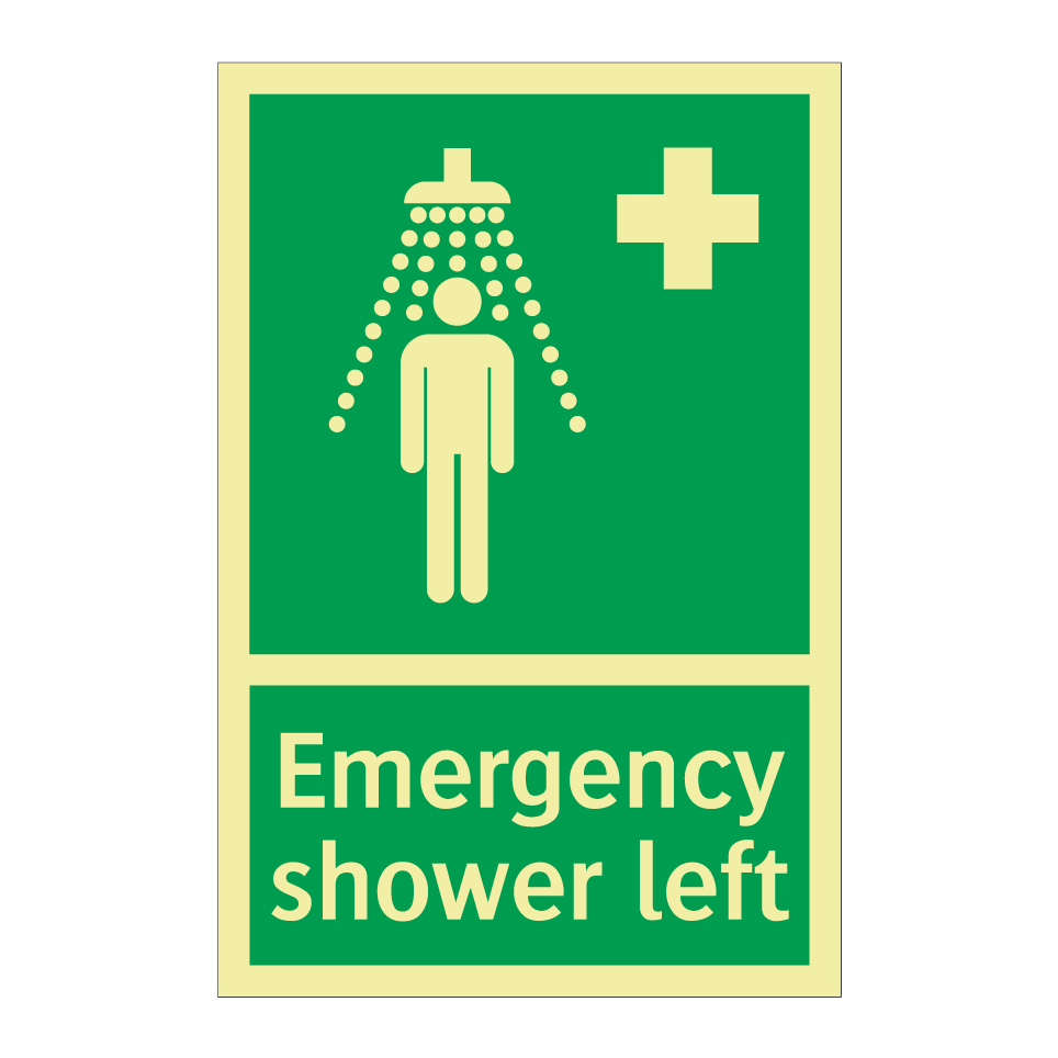 Emergency shower left