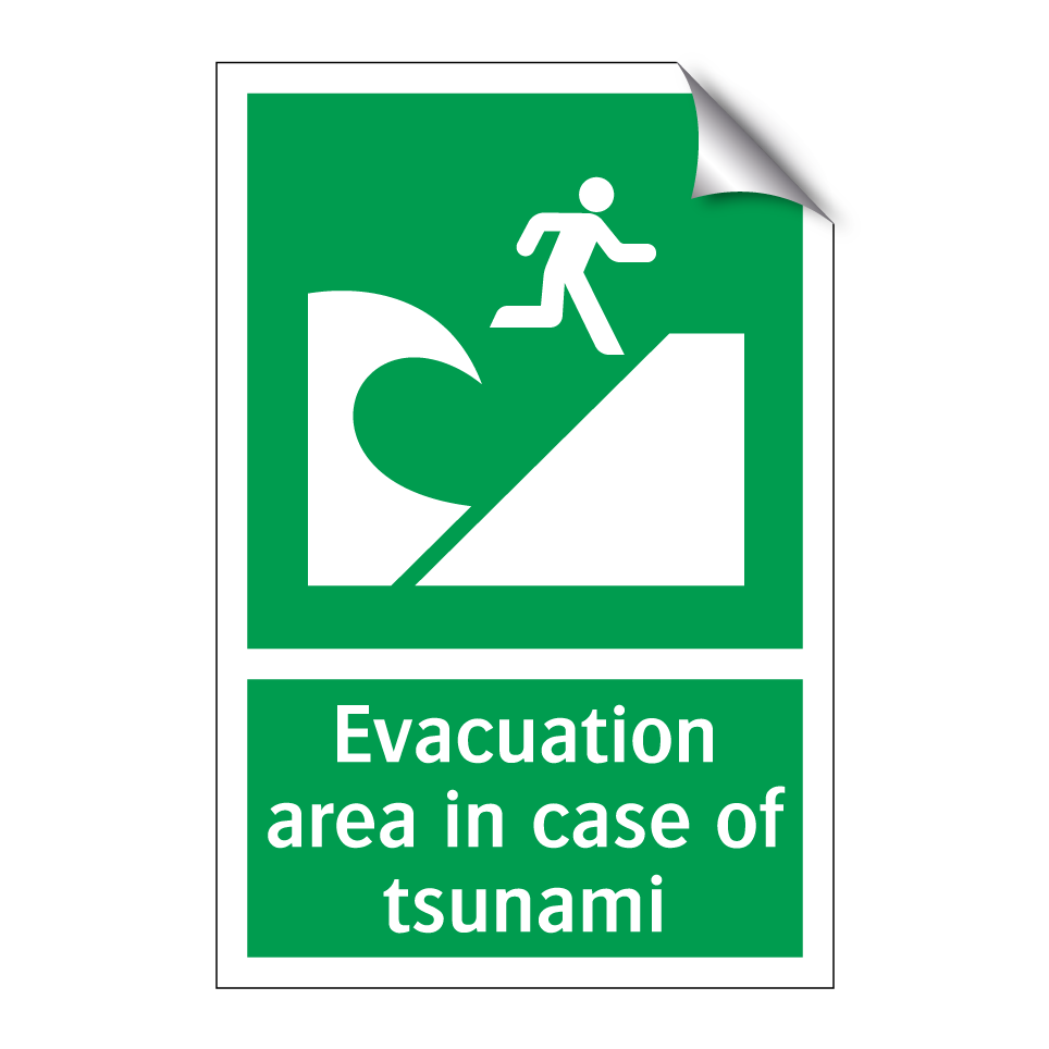 Evacuation area in case of tsunami