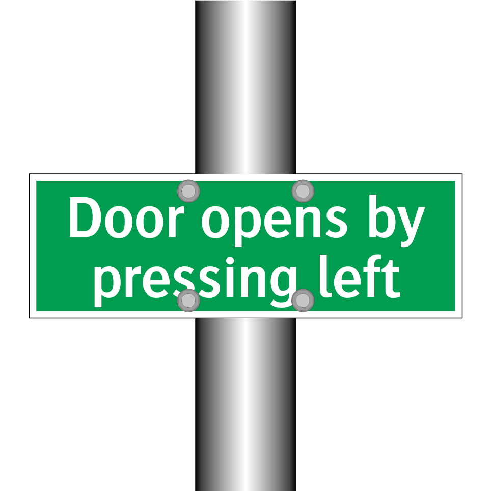 Door opens by pressing left
