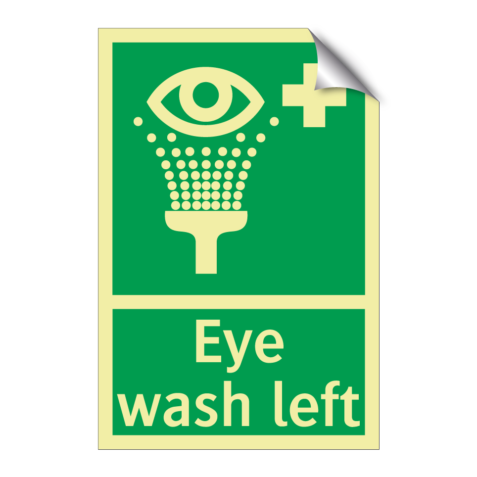 Eye wash left