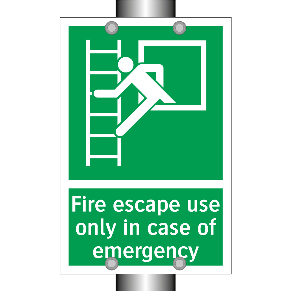 Fire escape use only in case of emergency