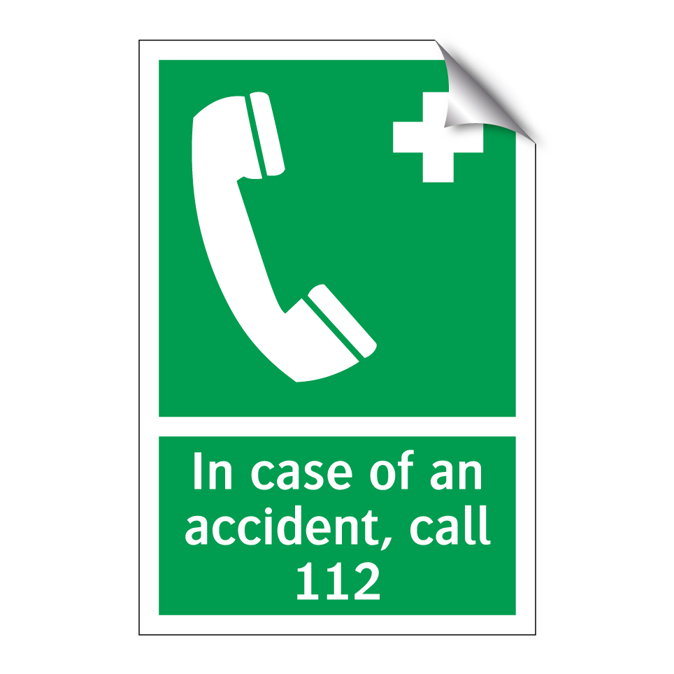 In case of an accident, call 112