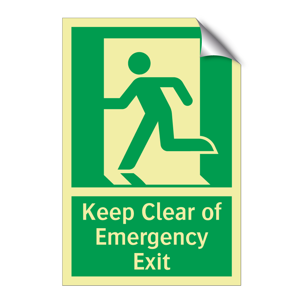 Keep Clear of Emergency Exit