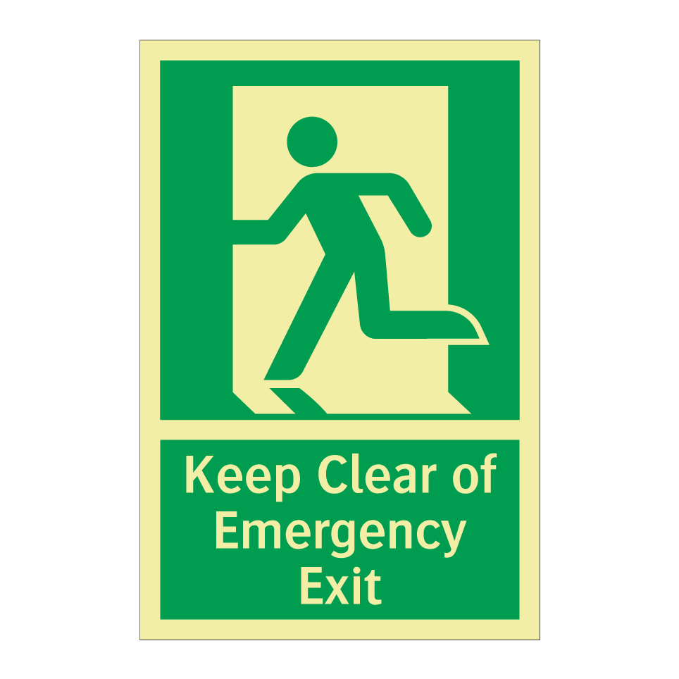 Keep Clear of Emergency Exit